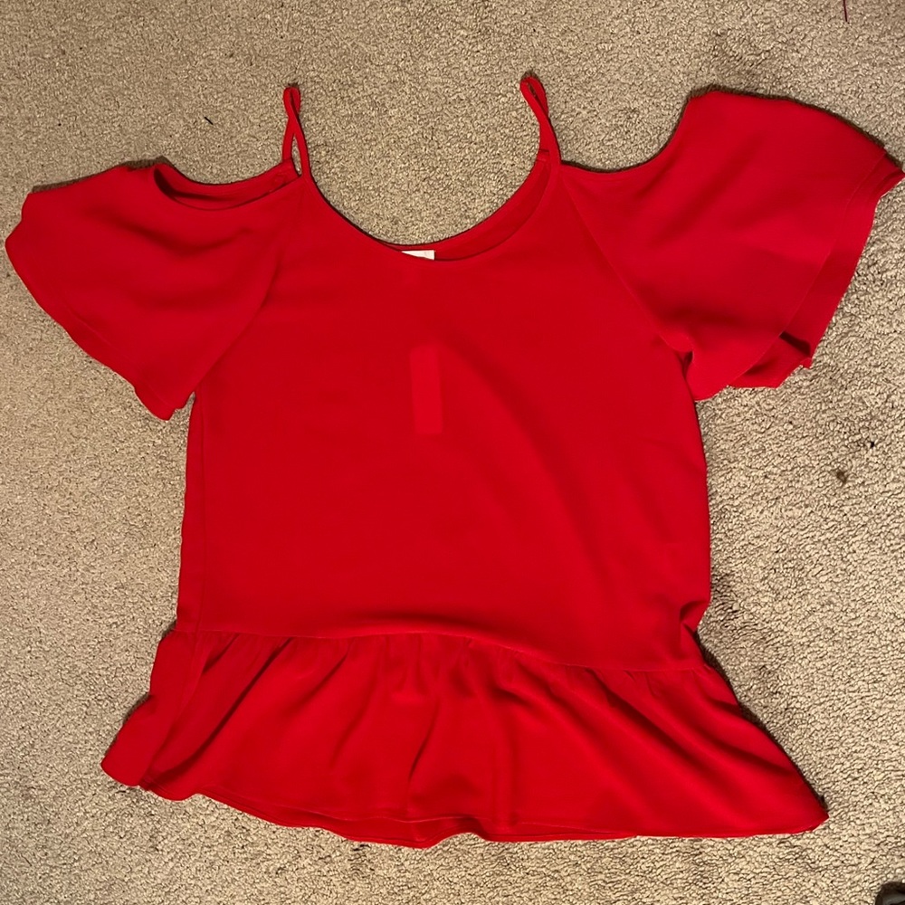 Charming Charlie Red Blouse